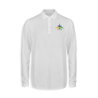 Thumbnail for Colourful 3 Airplanes Designed Long Sleeve Polo T-Shirts