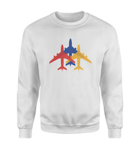 Thumbnail for Colourful 3 Airplanes Designed Sweatshirts