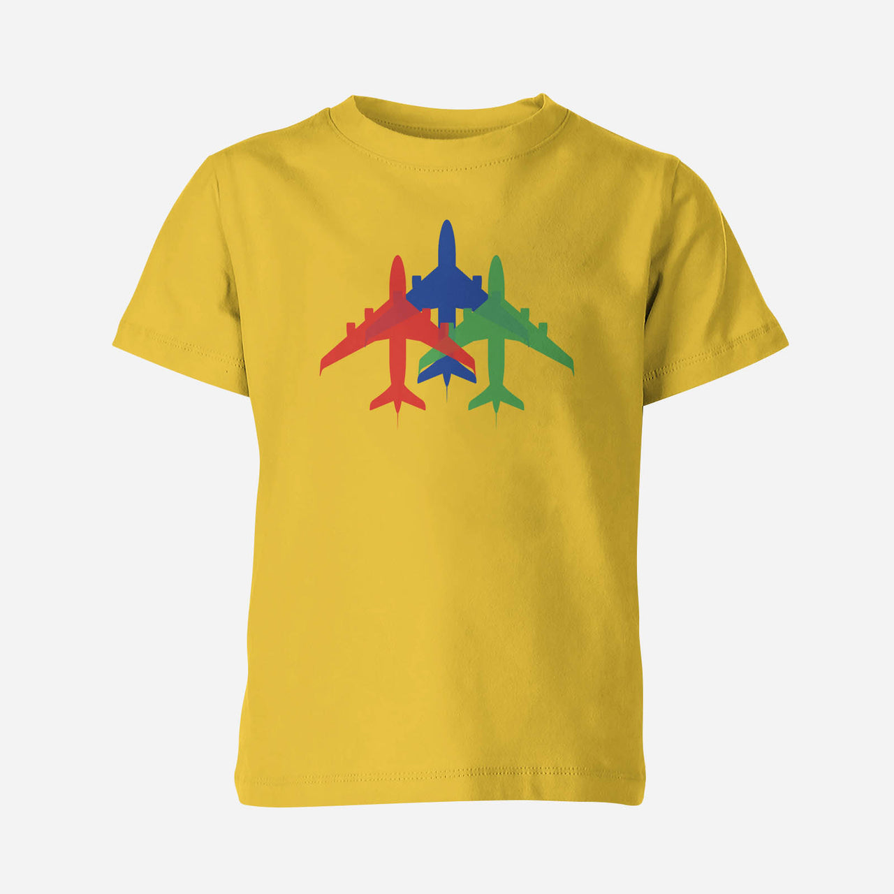 Colourful 3 Airplanes Designed Children T-Shirts