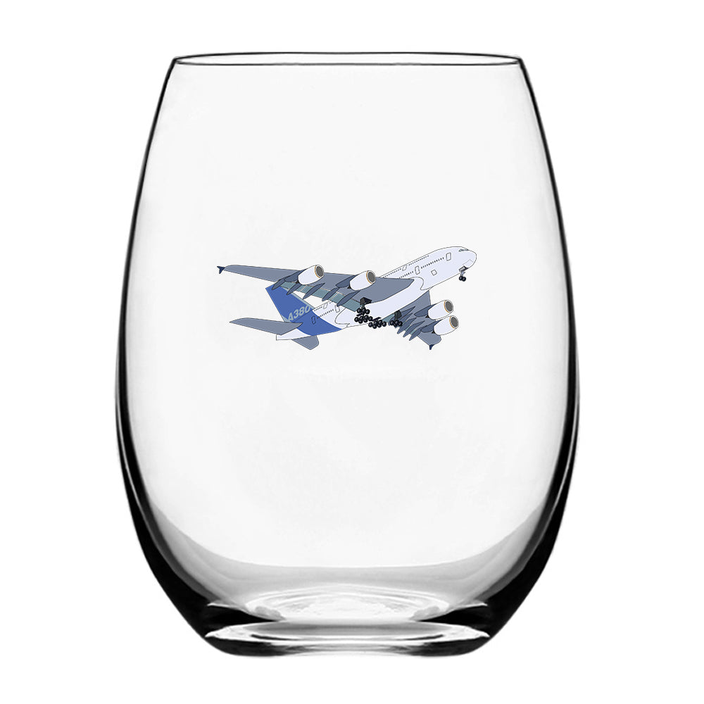 Colourful Airbus A380 Designed Water & Drink Glasses