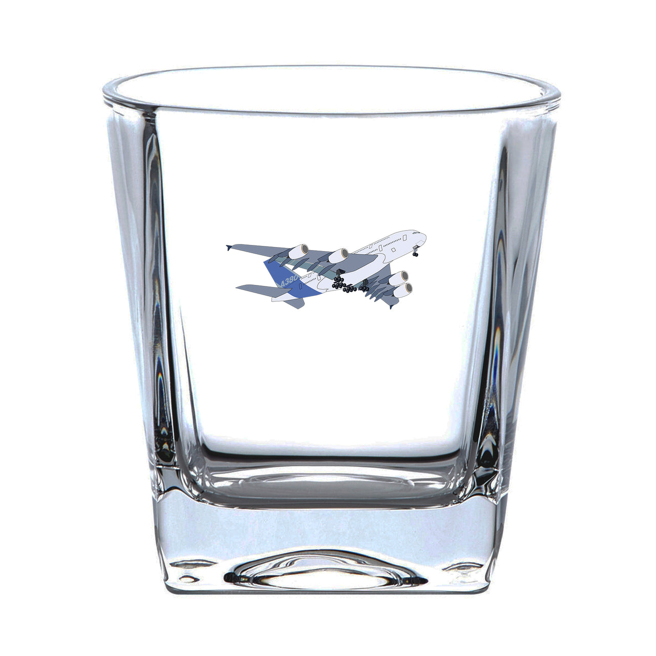 Colourful Airbus A380 Designed Whiskey Glass