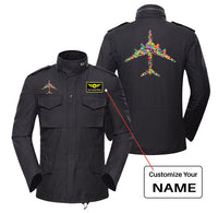 Thumbnail for Colourful Airplane Designed Military Coats
