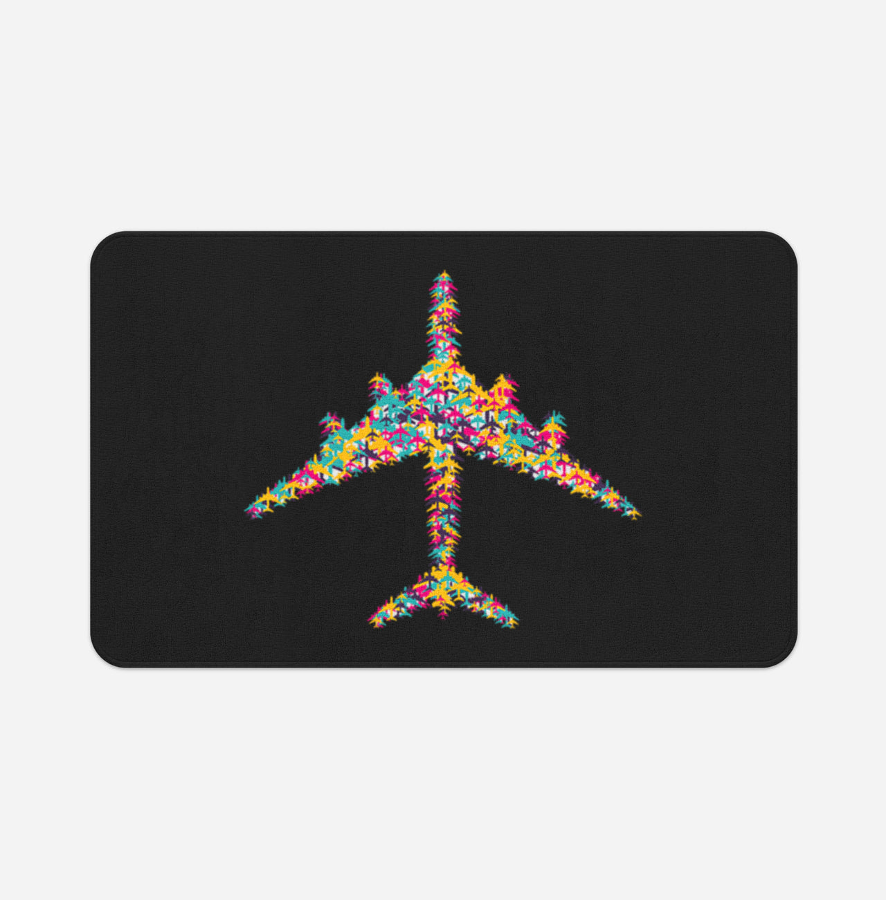 Colourful Airplane Designed Bath Mats