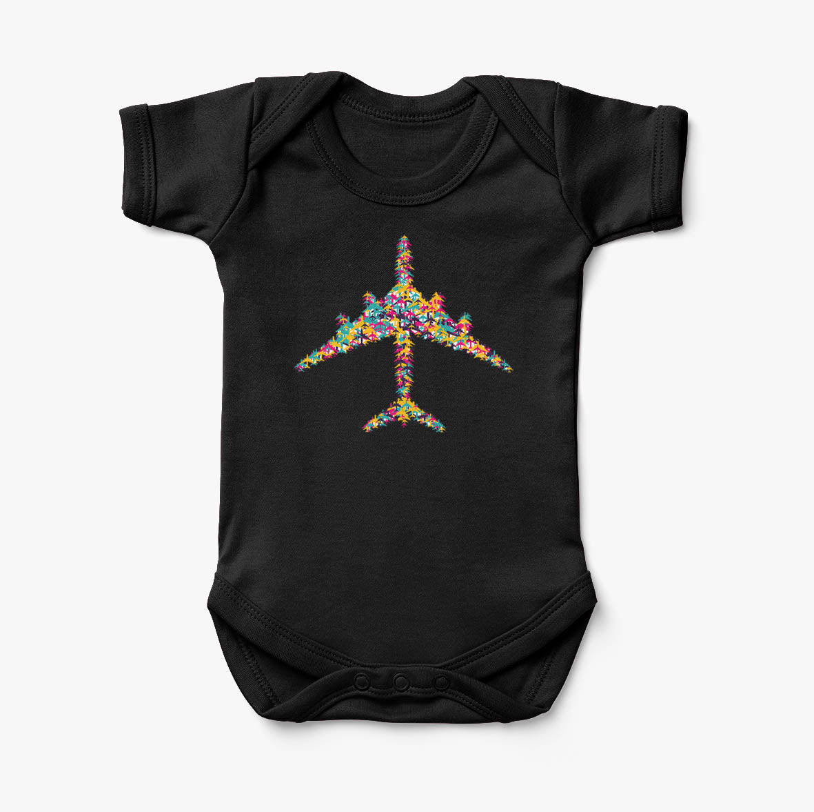 Colourful Airplane Designed Baby Bodysuits