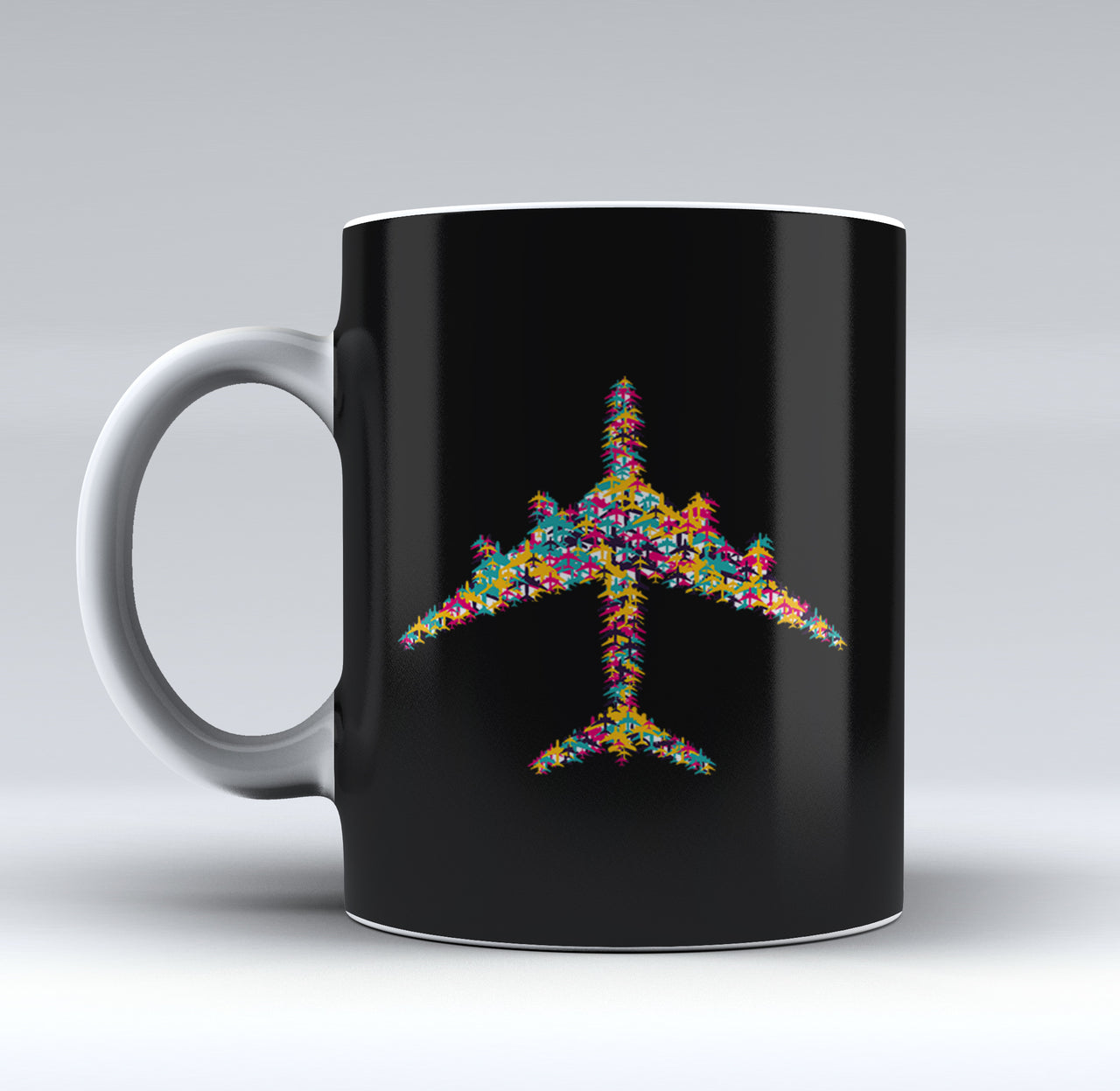 Colourful Airplane Designed Mugs