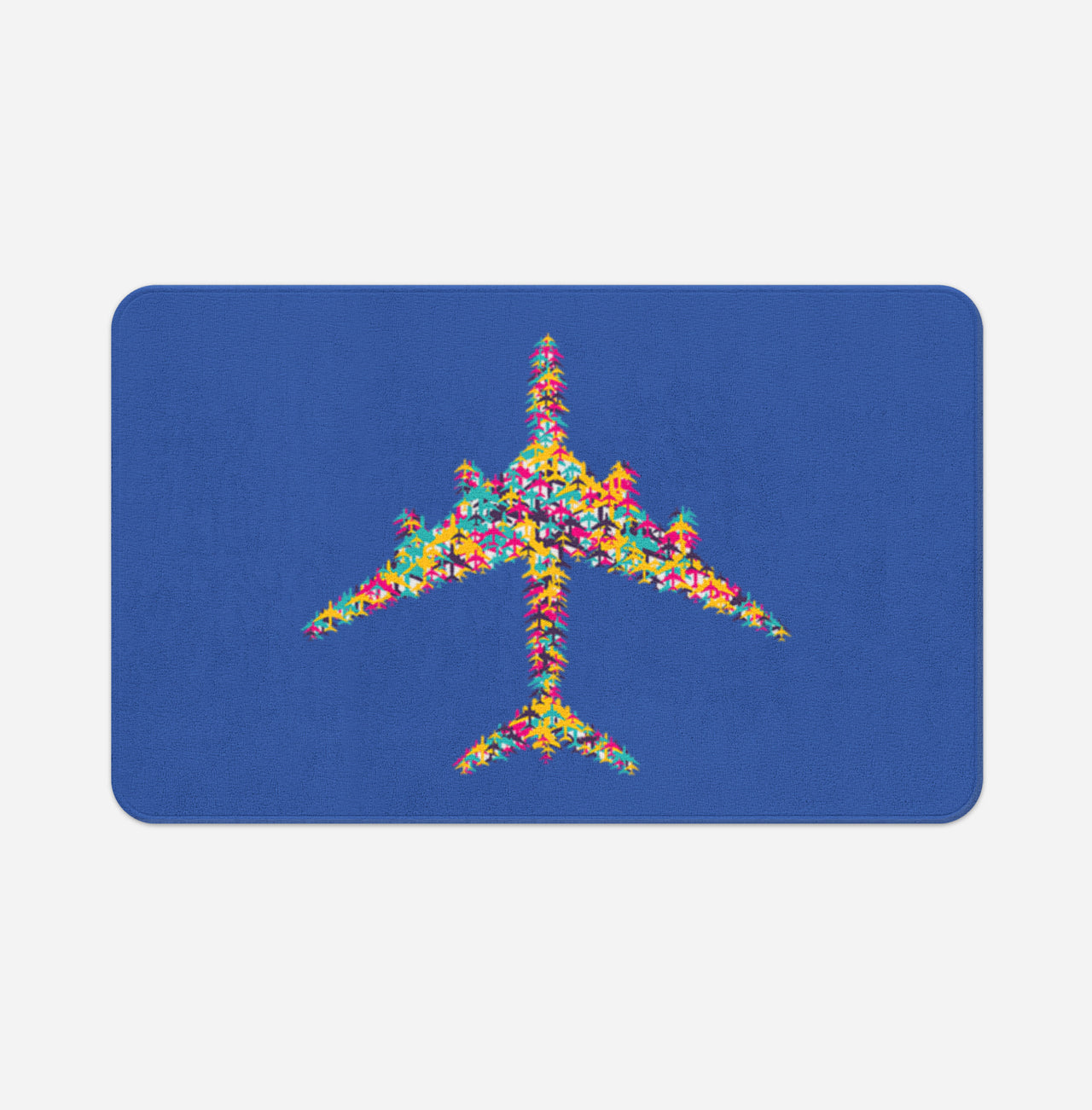 Colourful Airplane Designed Bath Mats
