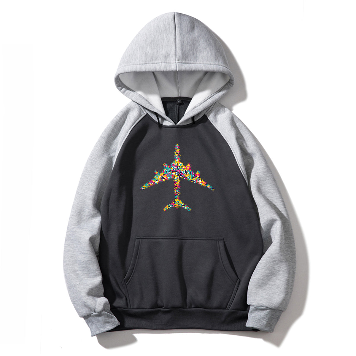 Colourful Airplane Designed Colourful Hoodies