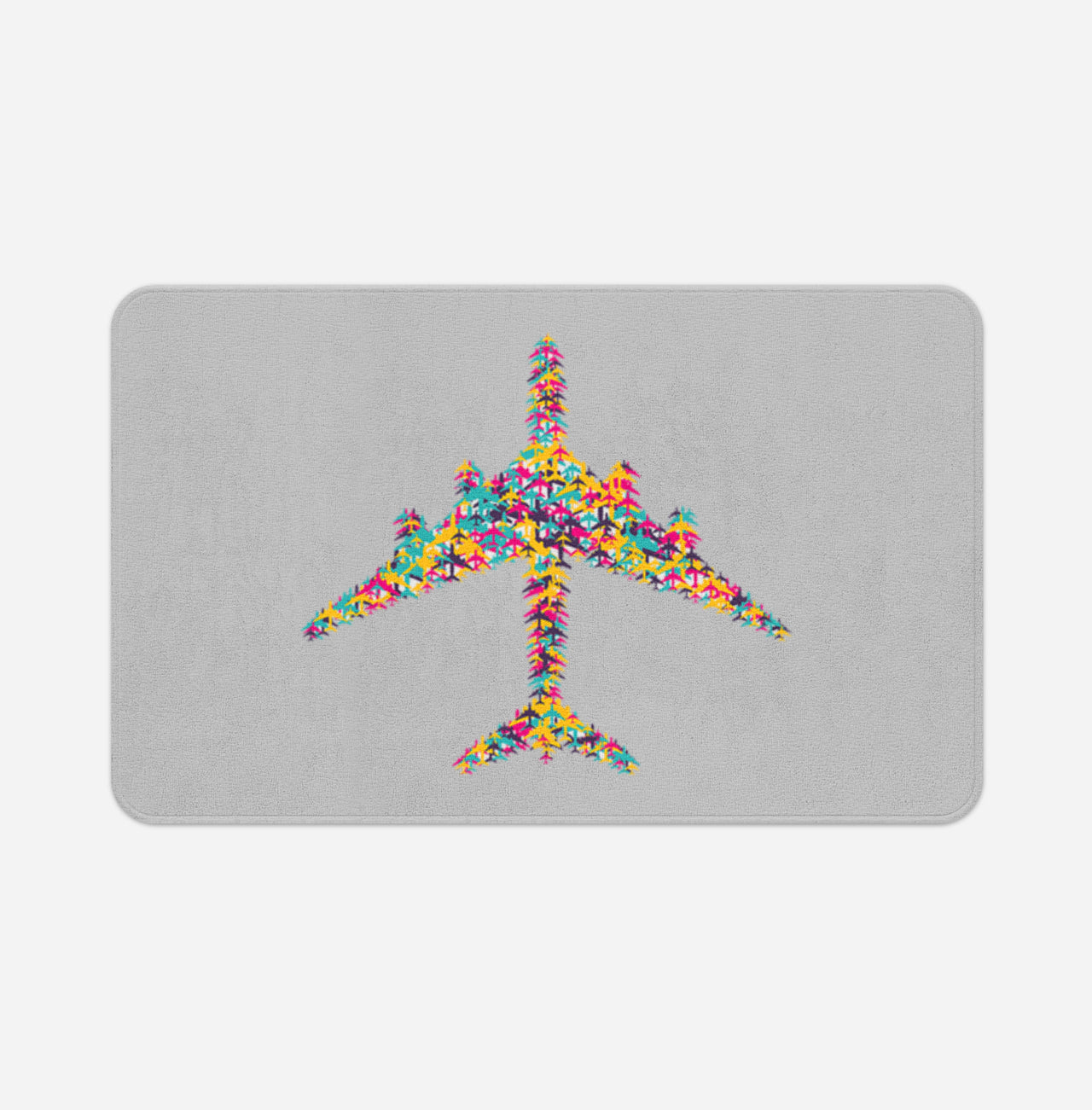 Colourful Airplane Designed Bath Mats