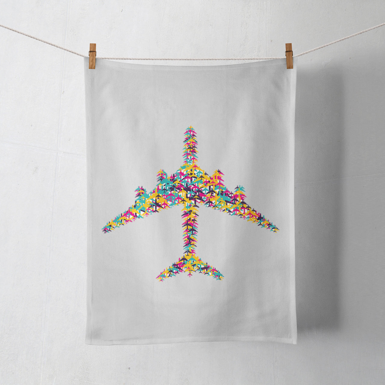 Colourful Airplane Designed Towels