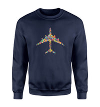 Thumbnail for Colourful Airplane Designed Sweatshirts