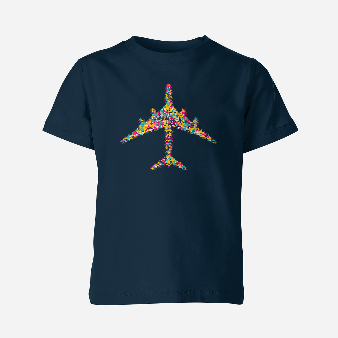 Colourful Airplane Designed Children T-Shirts