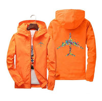 Thumbnail for Colourful Airplane Designed Windbreaker Jackets