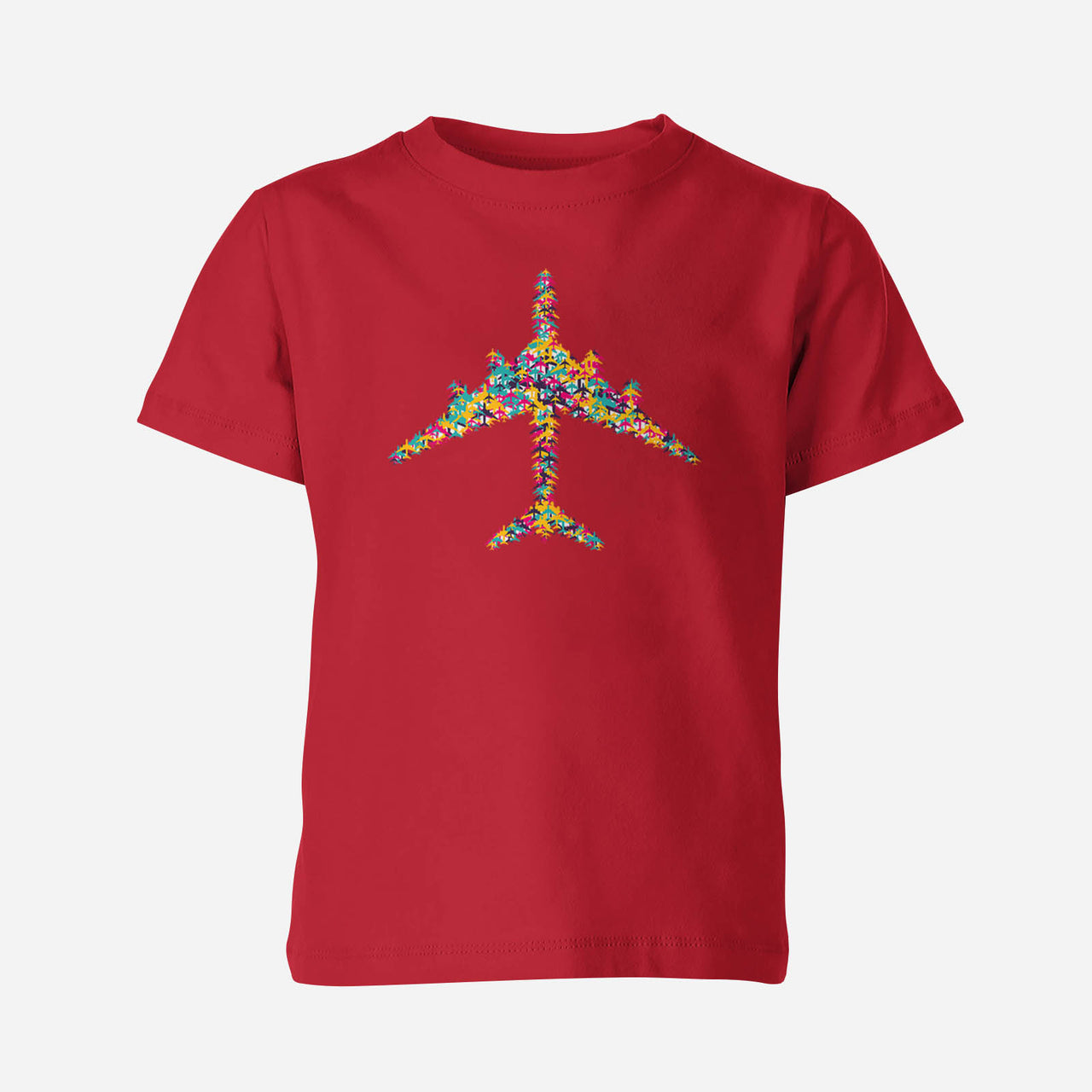 Colourful Airplane Designed Children T-Shirts