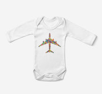 Thumbnail for Colourful Airplane Designed Baby Bodysuits