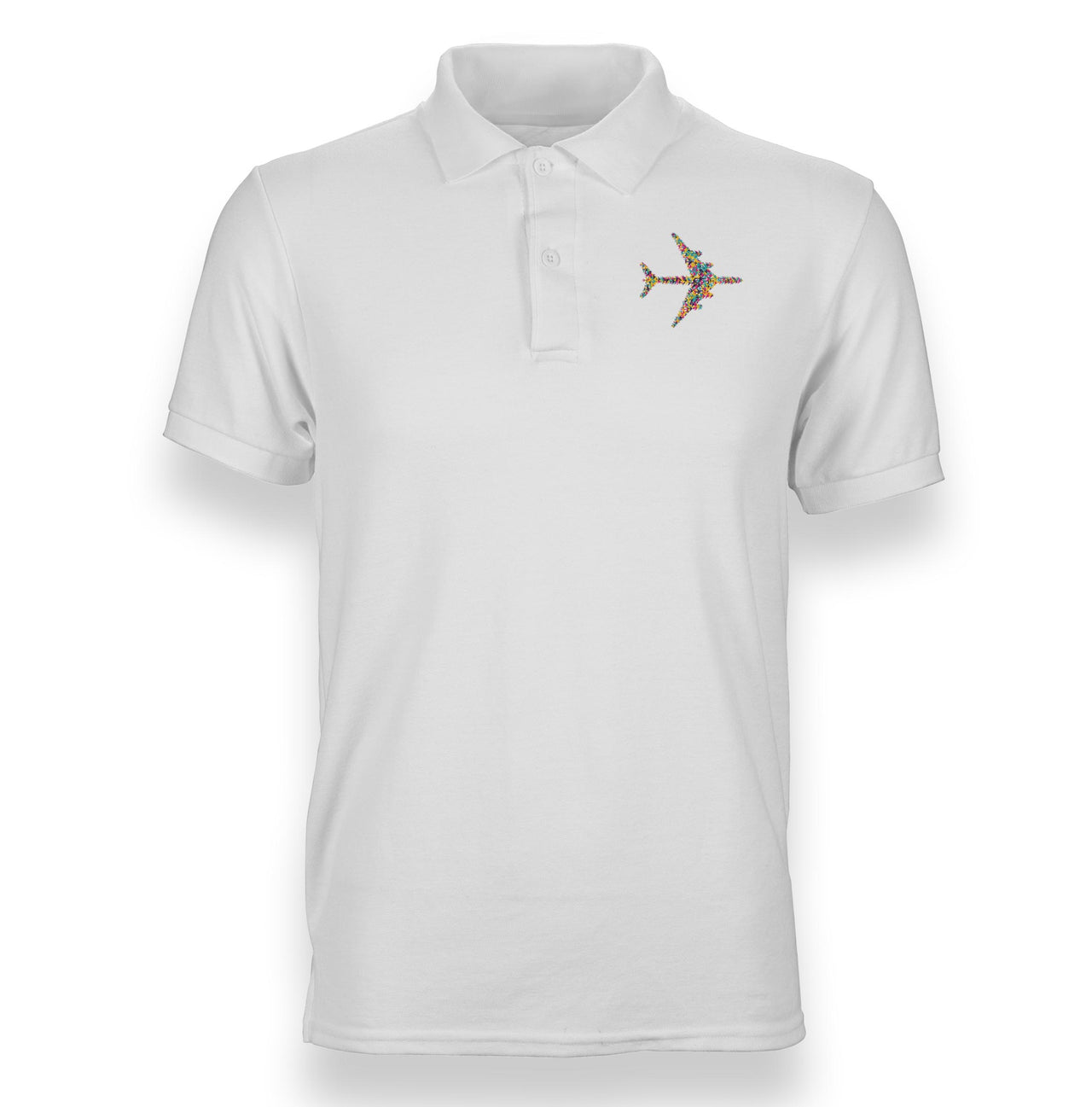 Colourful Airplane Designed Polo T-Shirts