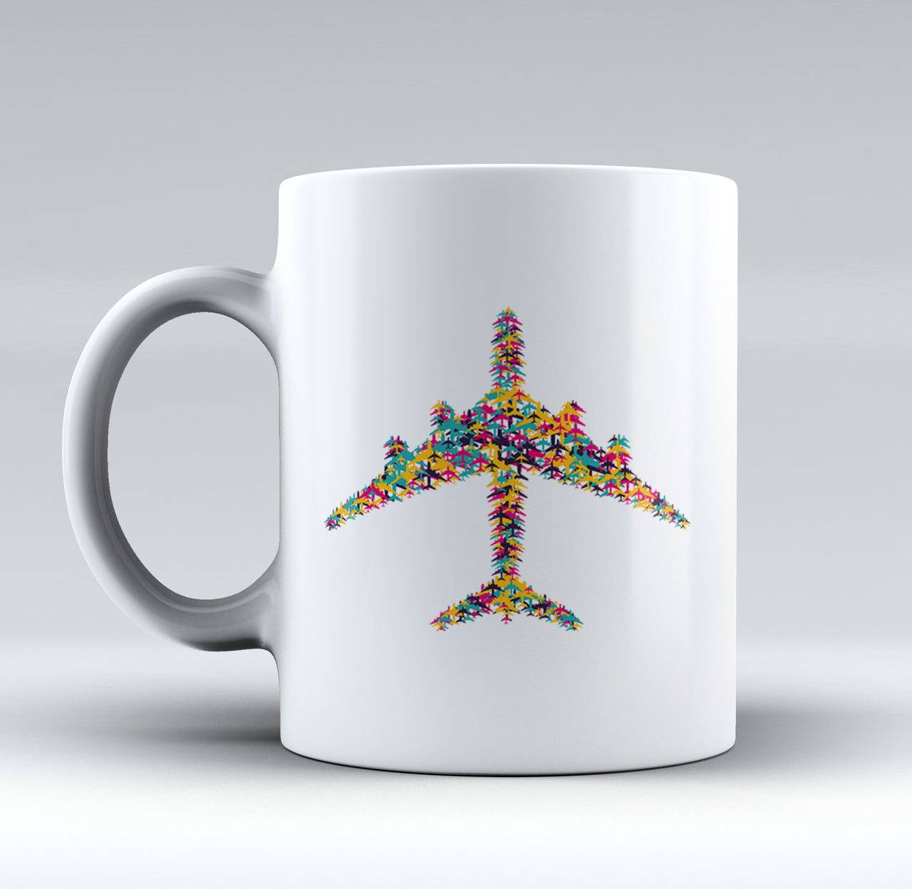 Colourful Airplane Designed Mugs