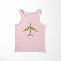 Thumbnail for Colourful Airplane Designed Tank Tops