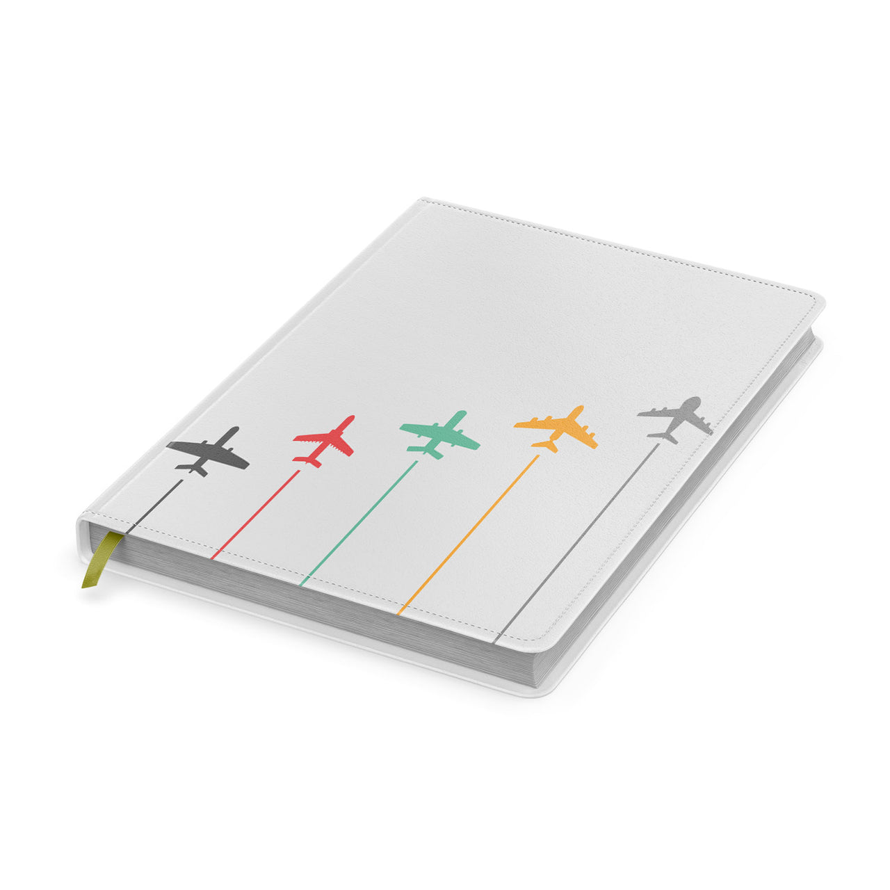 Colourful Airplanes & Lines Designed Notebooks