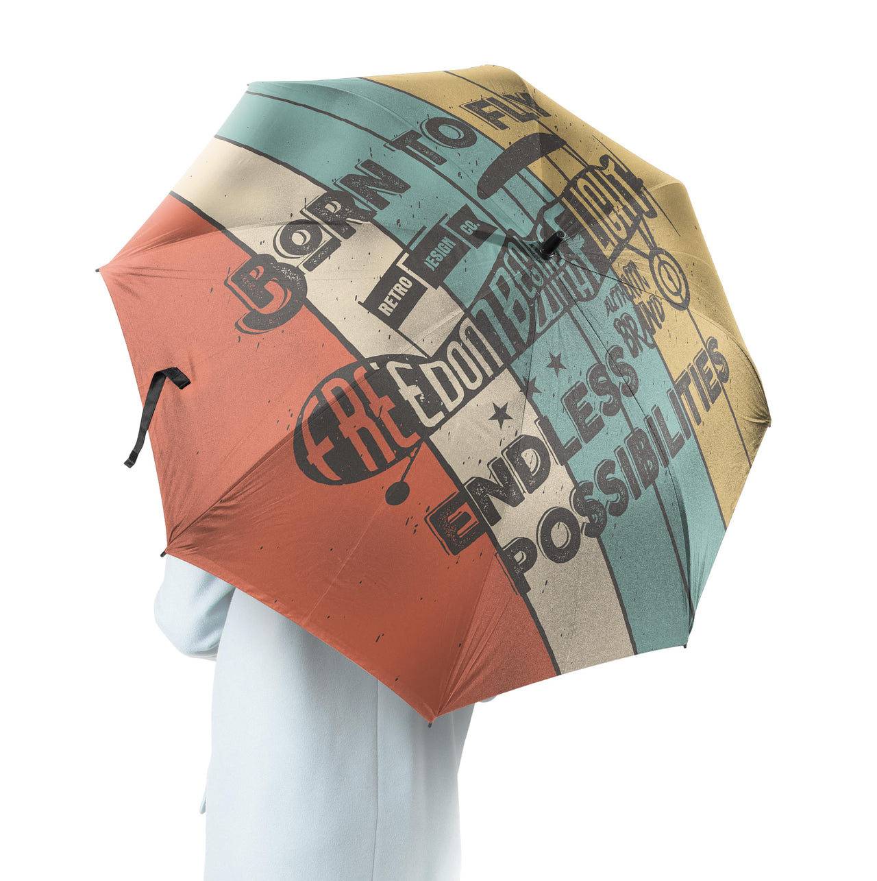 Colourful Born To Fly Designed Umbrella