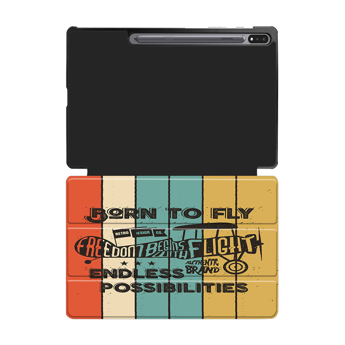 Colourful Born To Fly Designed Samsung Tablet Cases