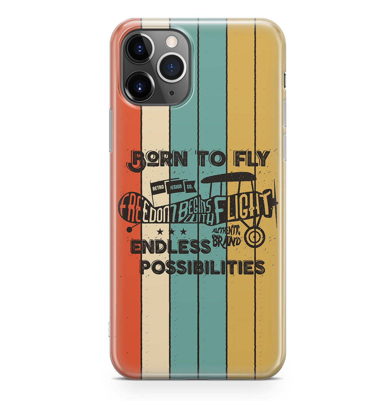 Colourful Born To Fly Designed iPhone Cases