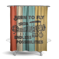 Thumbnail for Colourful Born To Fly Designed Shower Curtains