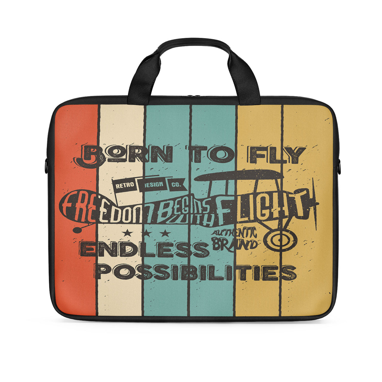 Colourful Born To Fly Designed Laptop & Tablet Bags