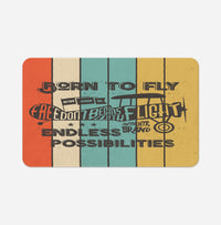 Thumbnail for Colourful Born To Fly Designed Bath Mats