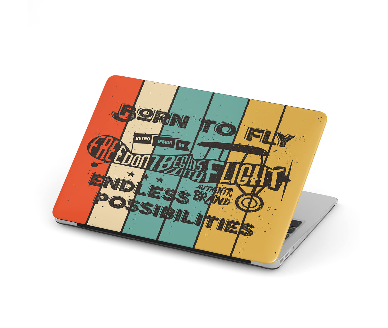 Colourful Born To Fly Designed Macbook Cases