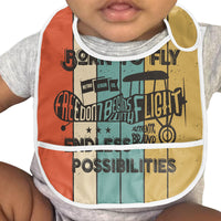 Thumbnail for Colourful Born To Fly Designed Baby Bib