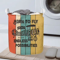 Thumbnail for Colourful Born To Fly Designed Laundry Baskets