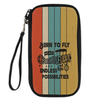 Thumbnail for Colourful Born To Fly Designed Travel Cases & Wallets