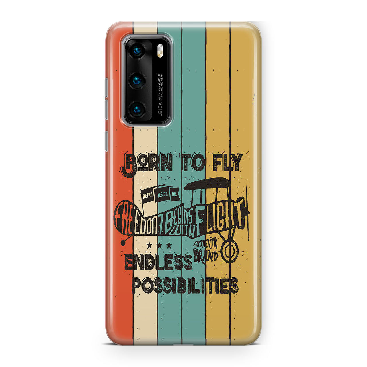 Colourful Born To Fly Designed Huawei Cases