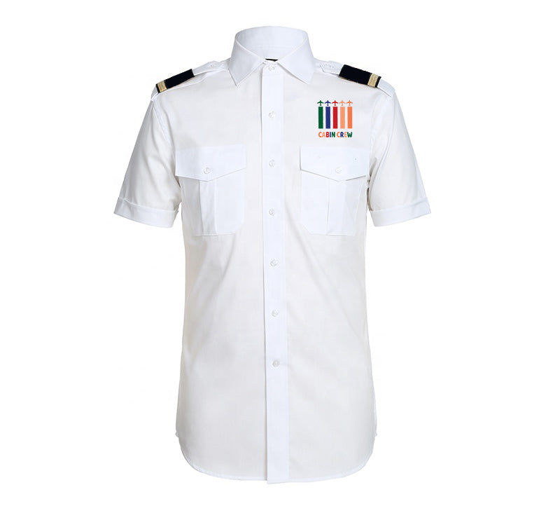 Colourful Cabin Crew Designed Pilot Shirts