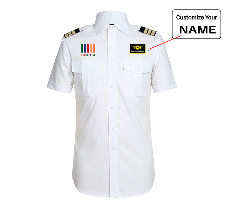 Colourful Cabin Crew Designed Pilot Shirts