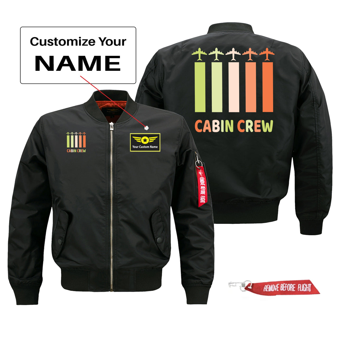 Colourful Cabin Crew Designed Pilot Jackets (Customizable)