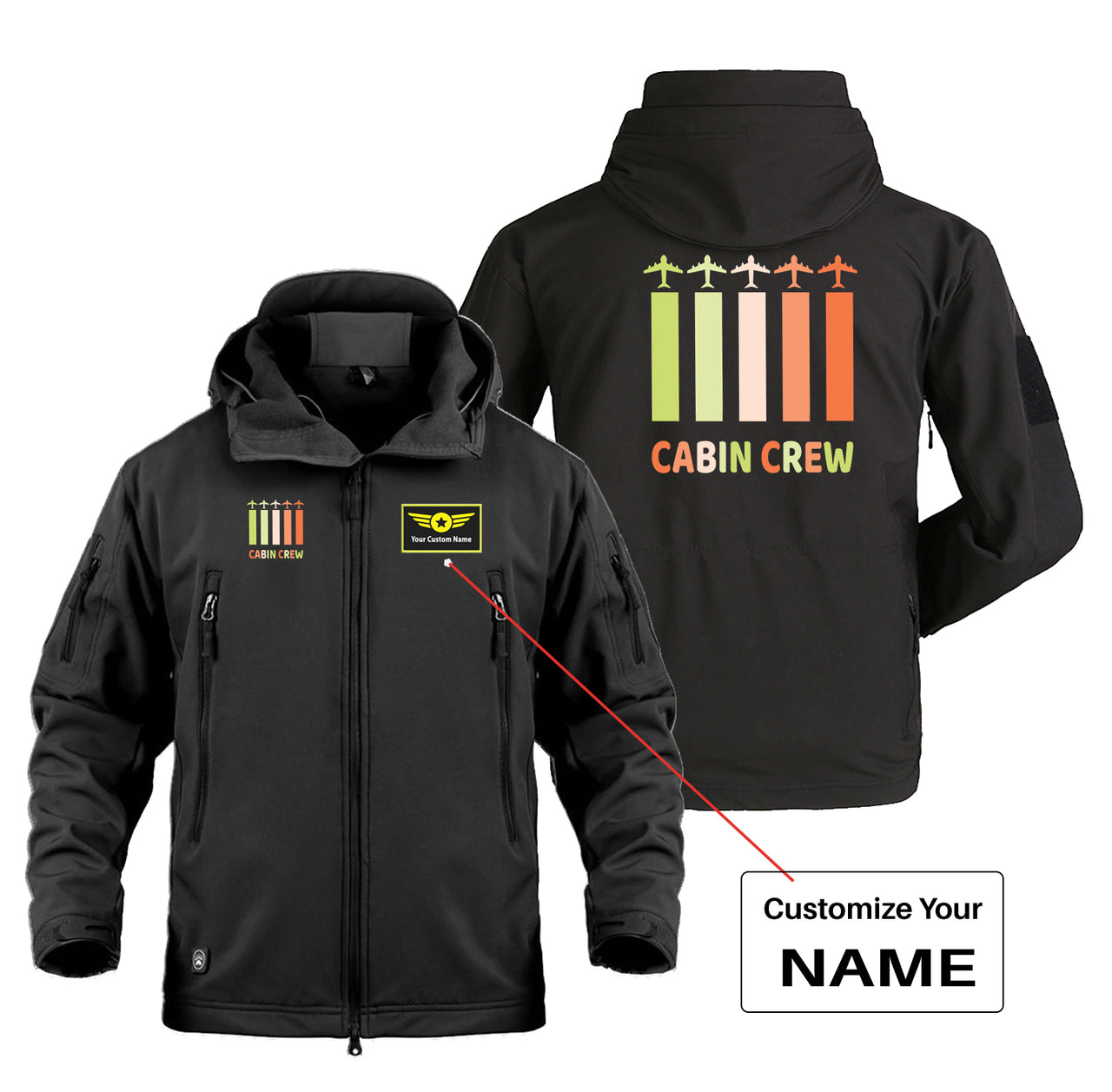 Colourful Cabin Crew Designed Military Jackets (Customizable)