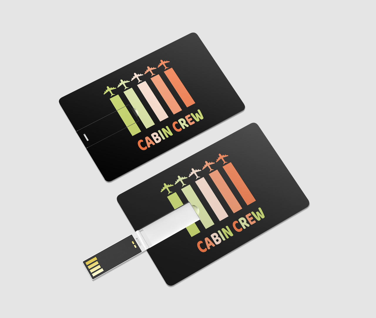 Colourful Cabin Crew Designed USB Cards