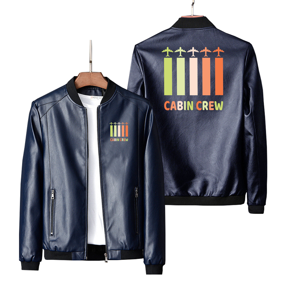 Colourful Cabin Crew Designed PU Leather Jackets