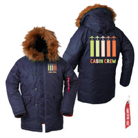 Thumbnail for Colourful Cabin Crew Designed Parka Bomber Jackets