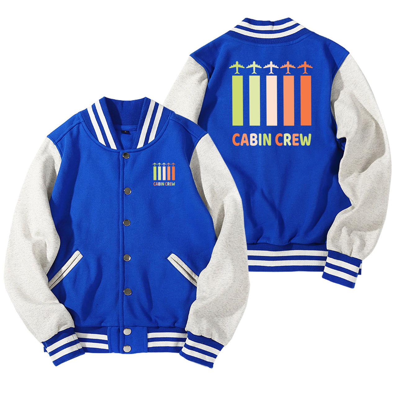 Colourful Cabin Crew Designed Baseball Style Jackets