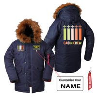 Thumbnail for Colourful Cabin Crew Designed Parka Bomber Jackets