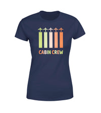 Thumbnail for Colourful Cabin Crew Designed Women T-Shirts