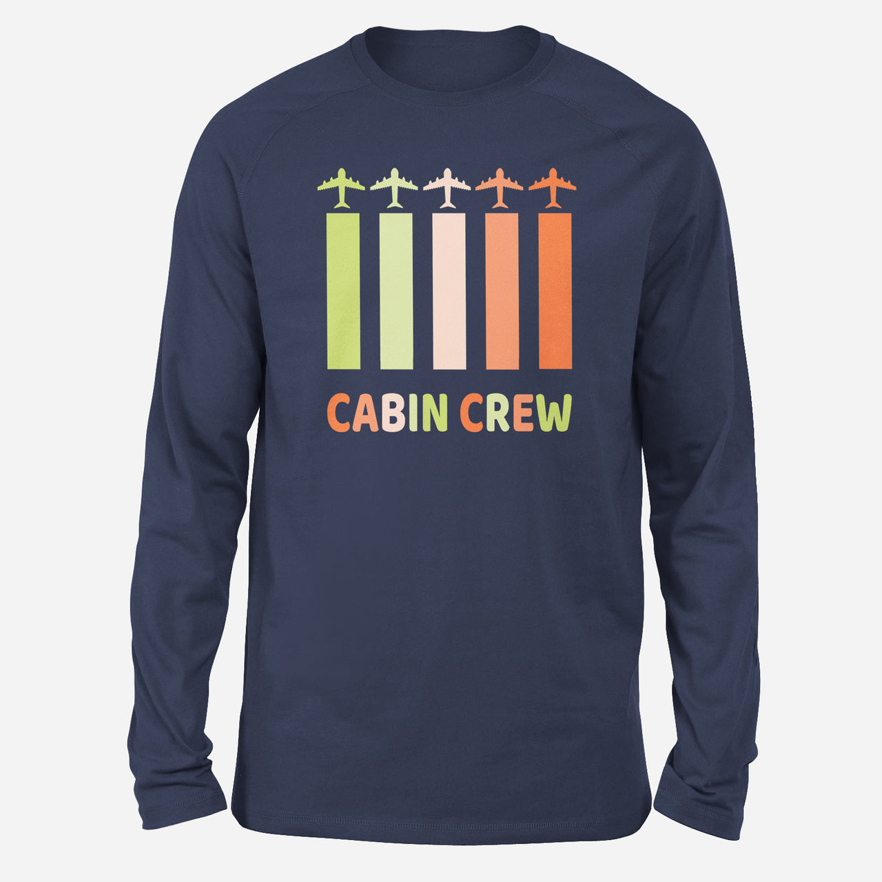Colourful Cabin Crew Designed Long-Sleeve T-Shirts