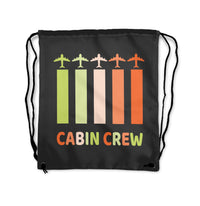Thumbnail for Colourful Cabin Crew Designed Drawstring Bags
