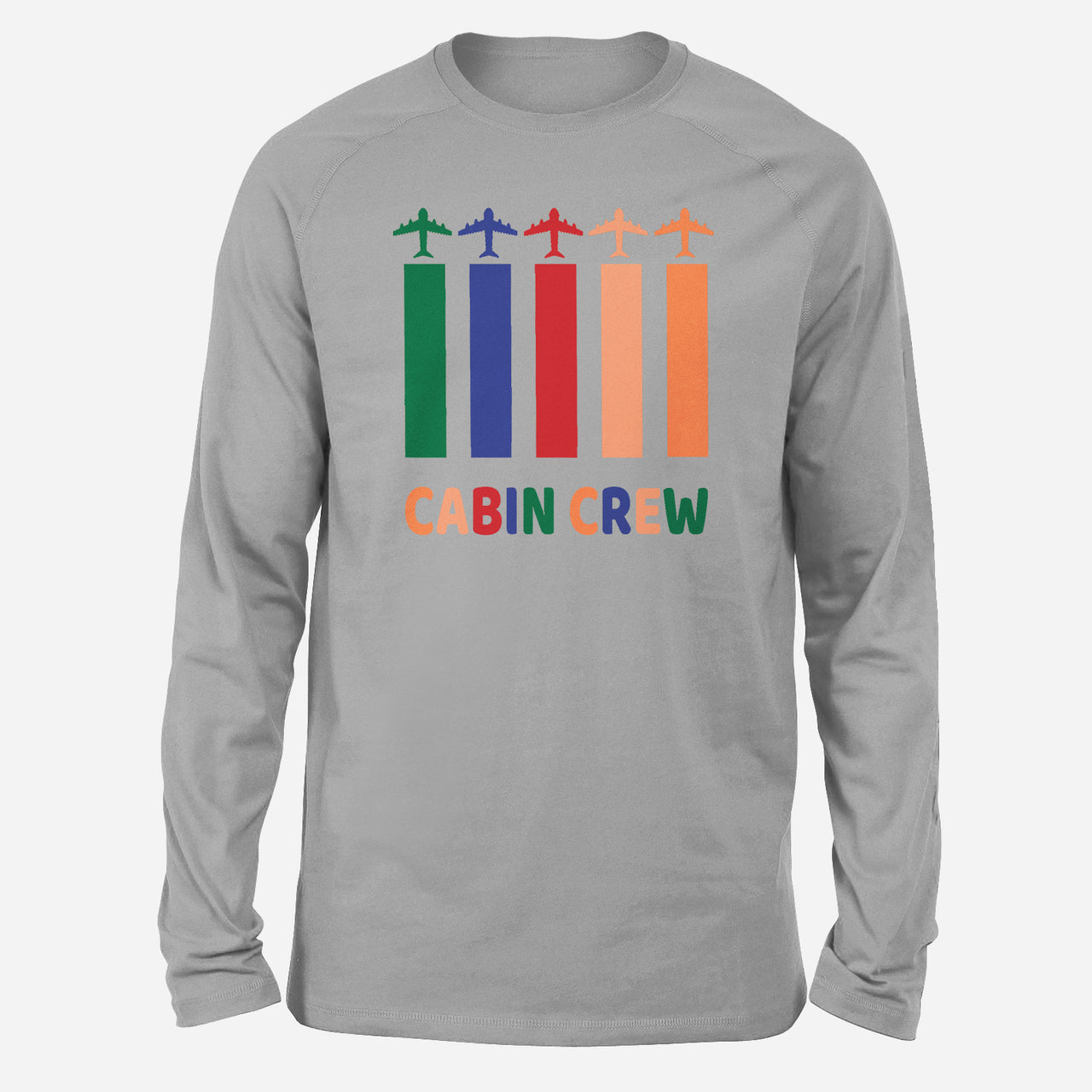 Colourful Cabin Crew Designed Long-Sleeve T-Shirts