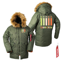 Thumbnail for Colourful Cabin Crew Designed Parka Bomber Jackets