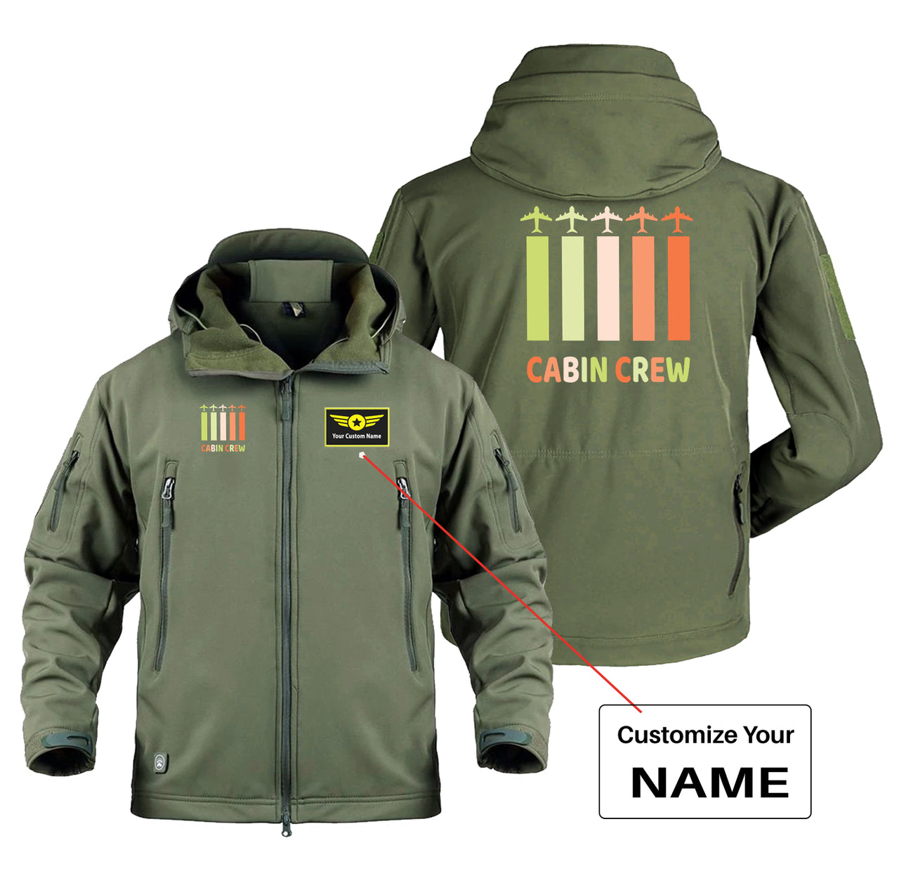 Colourful Cabin Crew Designed Military Jackets (Customizable)