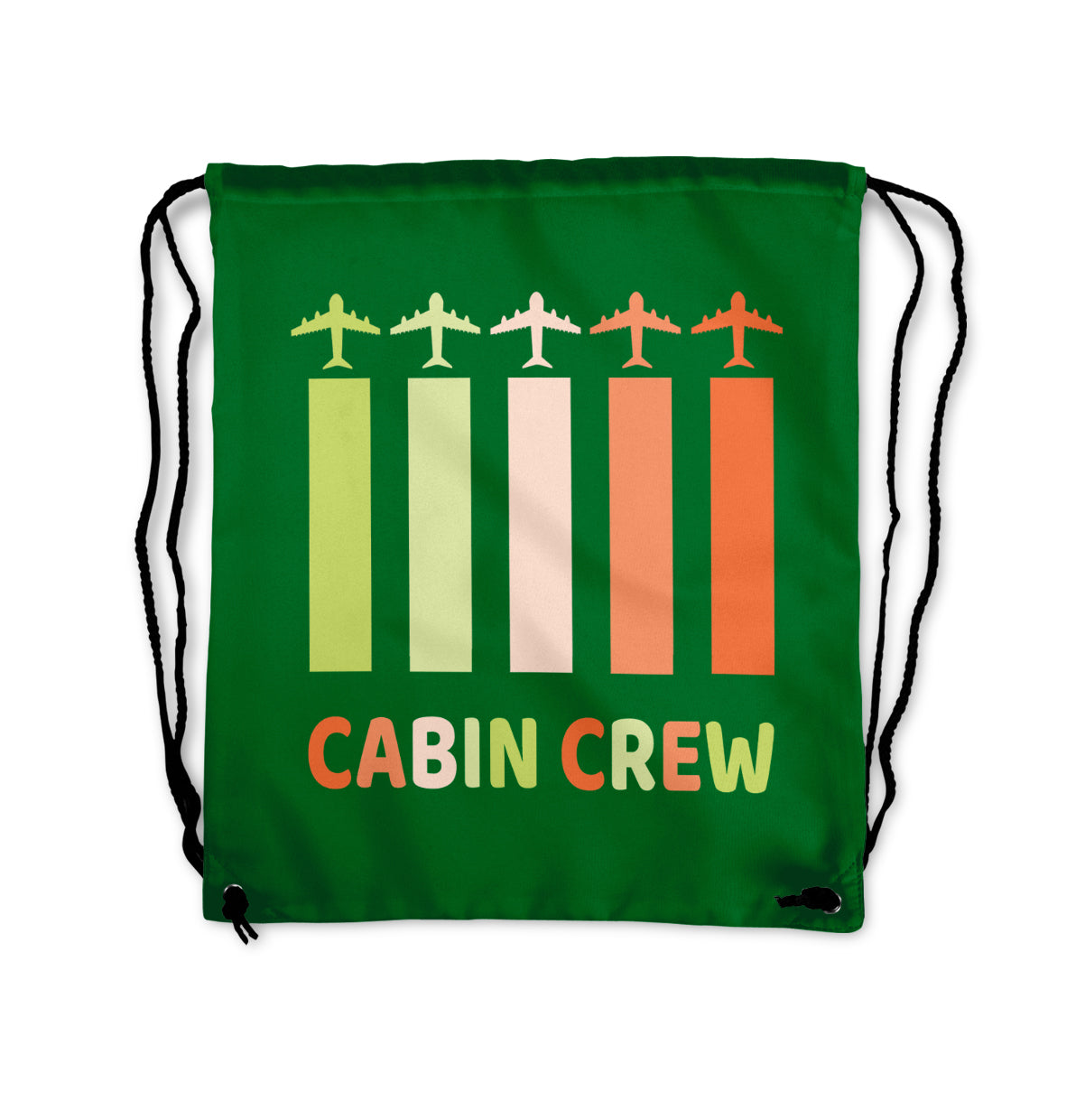 Colourful Cabin Crew Designed Drawstring Bags