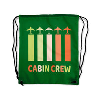 Thumbnail for Colourful Cabin Crew Designed Drawstring Bags